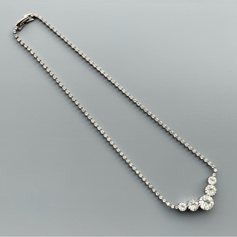 Vintage Rhinestone Crystal Necklace